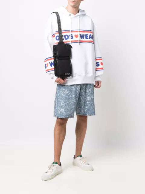 GCDS graphic-print cotton hoodie