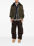 sacai hooded bomber jacket