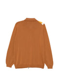 Kiton stripe-detail zip-up cardigan
