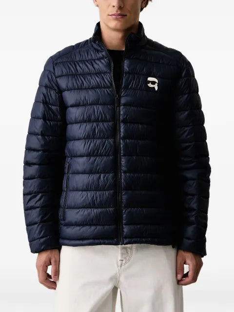 Karl Lagerfeld logo-patch quilted jacket