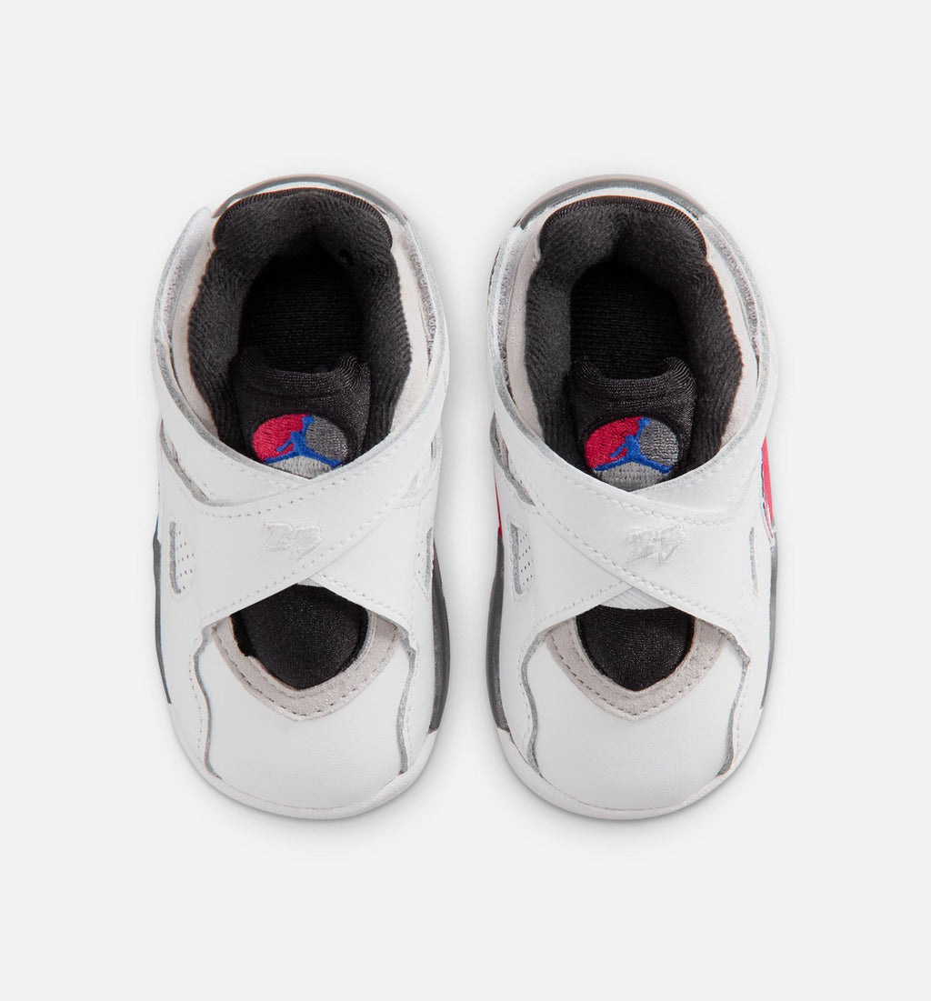Air Jordan 8 Retro White and True Red Infant & Toddler Lifestyle Shoe – White / Black / True Red