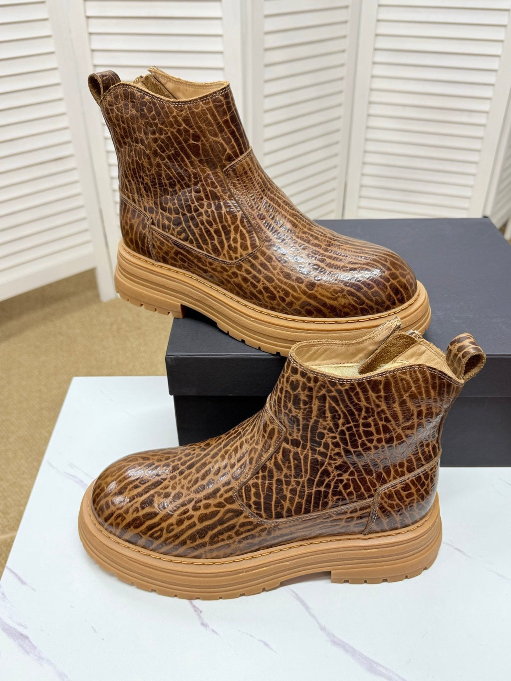 UGG Leopard Suede Chelsea Boots